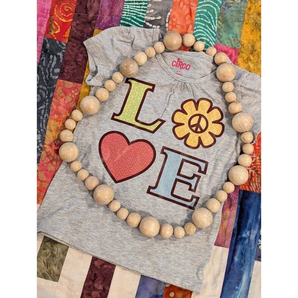 Girls LOVE shirt size 5T brand new Handmade One of a Kind!